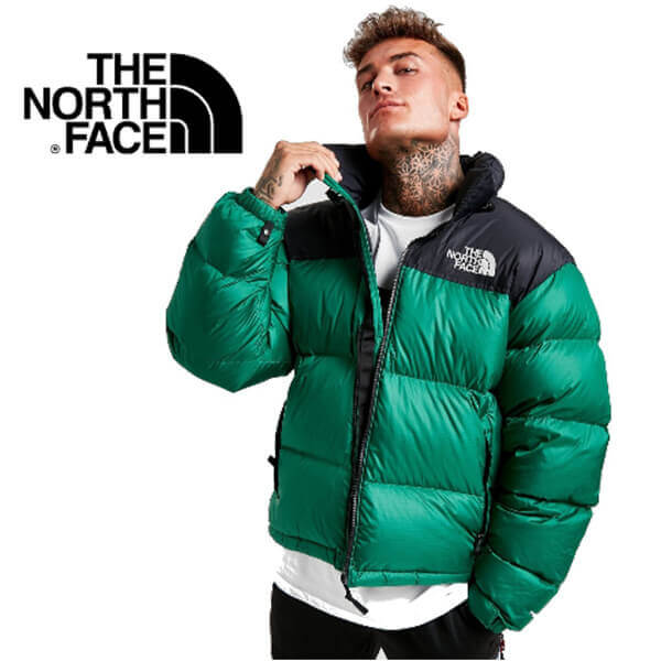 ノースフェイス ダウン コピー【The North Face】Nuptse 1996ダウンジャケットエバーグリーン ケア＆マテリアル