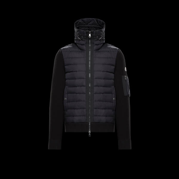 モンクレール ダウン コピー MONCLER モンクレール ニット ダウン フード カーディガン 9B50800A9340