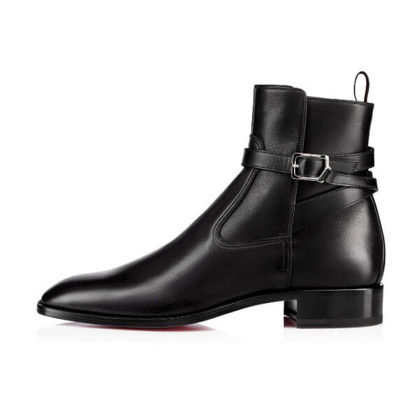 20W◆ルブタン ブーツ コピー◆メンズブーツ◆【Christian Louboutin Kicko】ブラック◆レザー 3191177BK01