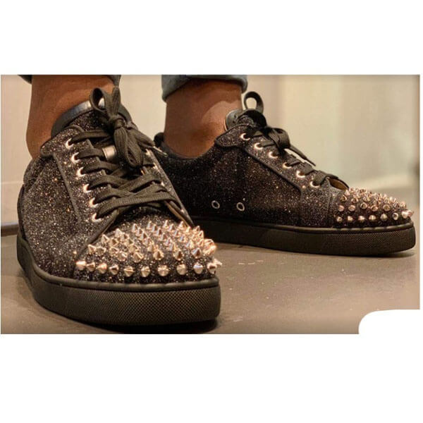 ルブタン スニーカー 偽物◆メンズ◆スニーカー◆【Christian Louboutin Louis Junior Spikes Orlato】 1200388BK65