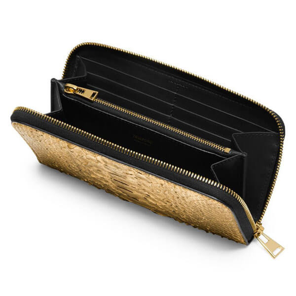 トムフォード 偽物 財布 TOM FORD◆メタリック パイソン ウォレット