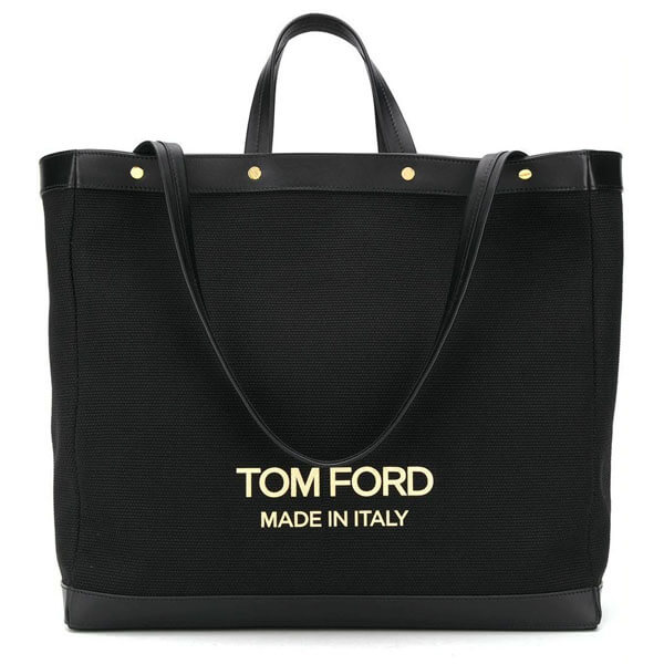 トムフォード ロゴ トート コピー 20AW☆送料込【TOM FORD】 T SCREW キャンバス ロゴ トート