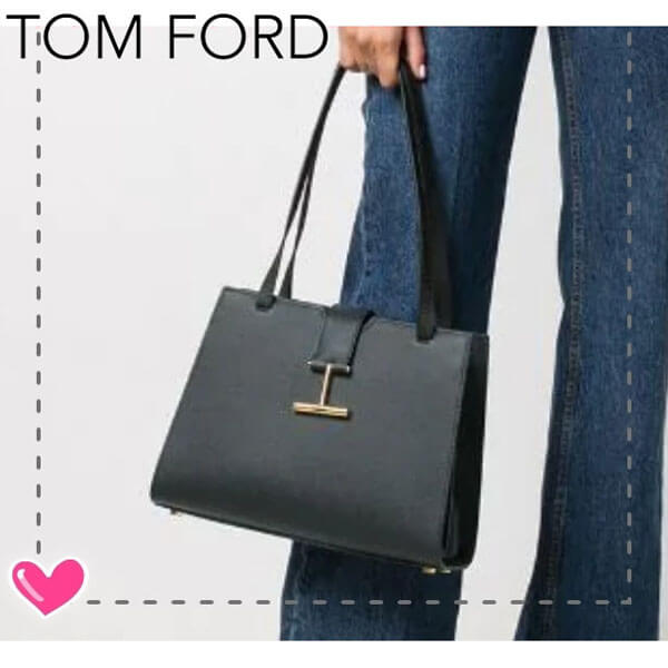 トムフォード ショルダーバッグ コピー TOM FORD ブラック♪Tara M L1342TLCL083 U9000