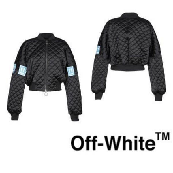 オフホワイト 偽物 ジャケット OFF-WHITE TM MA-1ボンバージャケット レディース