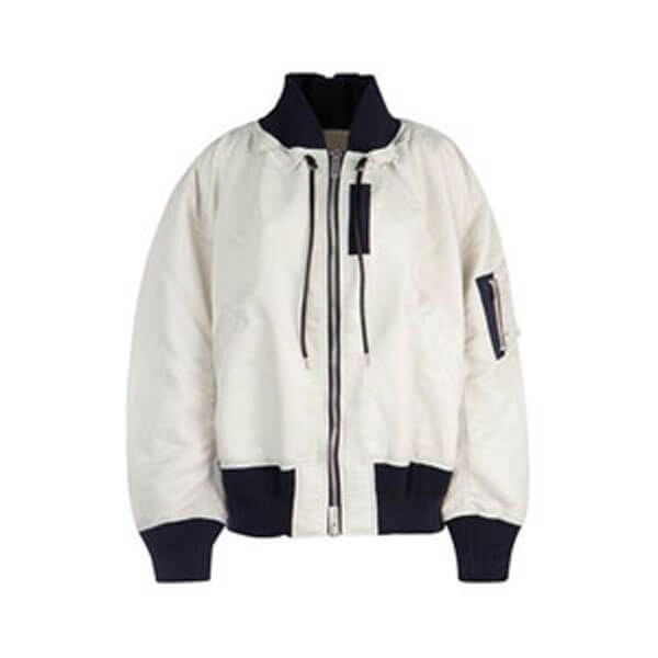 SACAI MA-1 最新作◆サカイ ジャケット 偽物◆グレーナイロンボンバージャケット