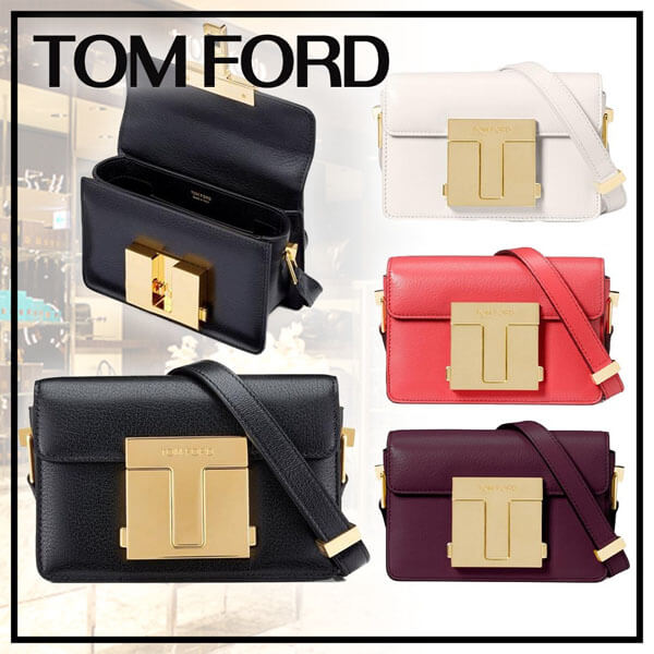 トムフォード バッグ 偽物 人気！★TOM FORD★光沢 グレインレザー スモール 001 L1261T-LGO009