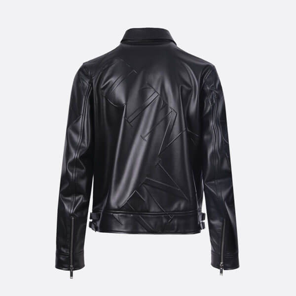 ヴァレンティノ ジャケット 偽物 ヴァレンティノ レザー ジャケット VLTN GRID SMOOTH LEATHER JACKET