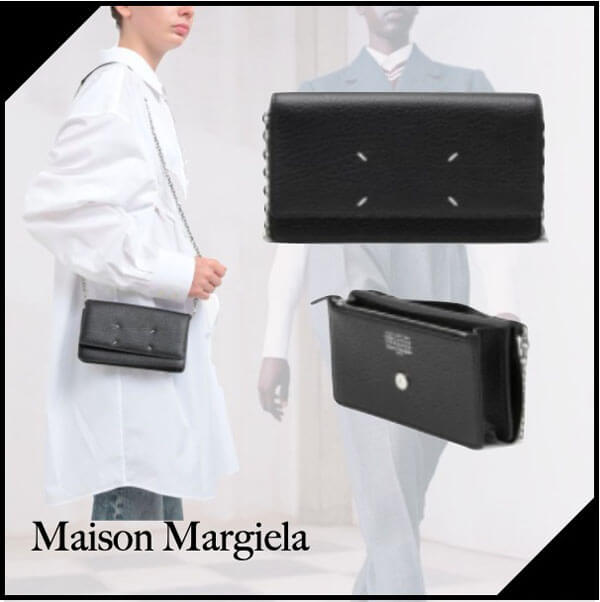 マルジェラ 財布 コピー■Maison Margiela メゾンマルジェラ■グレインレザーチェーンウォレット S56UI0147P0399T8013