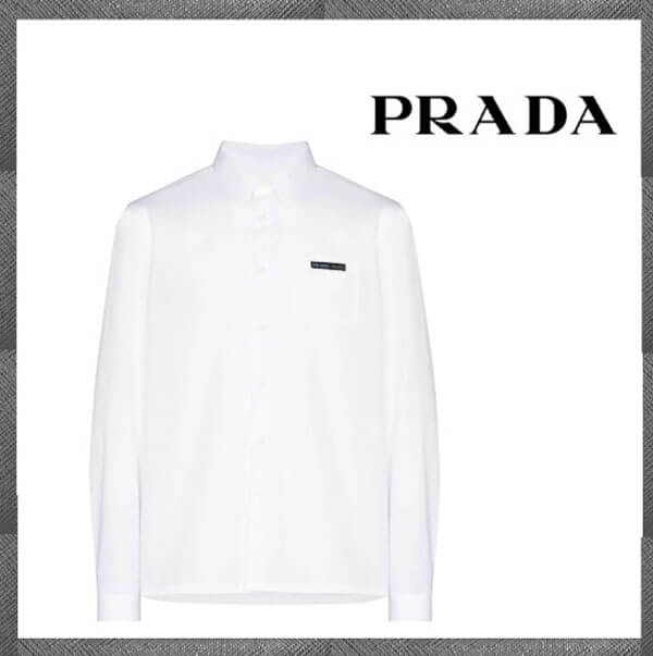 プラダ シャツ コピー【PRADA】☆20AW☆ ロゴシャツ UCN1231