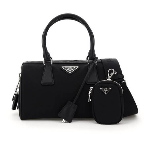 プラダ 偽物 バッグ PRADA NYLON AND SAFFIANO LEATHER TOP-HANDLE BAG 1BB845 V W1X 064 F0002