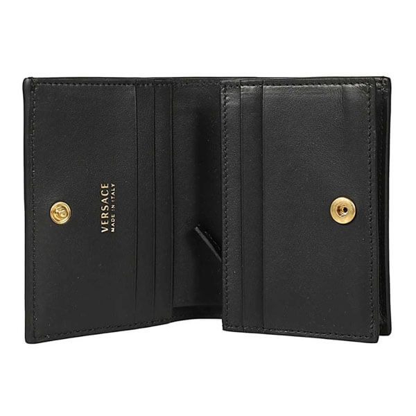 ヴェルサーチ 偽物 財布【VERSACE】Virtus Bifold Wallet ブラック