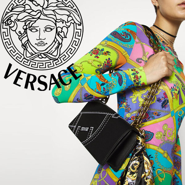 ヴェルサーチ ショルダーバッグ コピー Versace jeans couture スカーフ付きショルダー