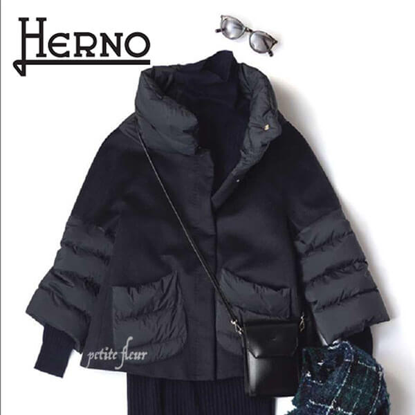 ヘルノ コピー Herno 2020AW 雑誌掲載 ダウンコート ショート丈 カシミア