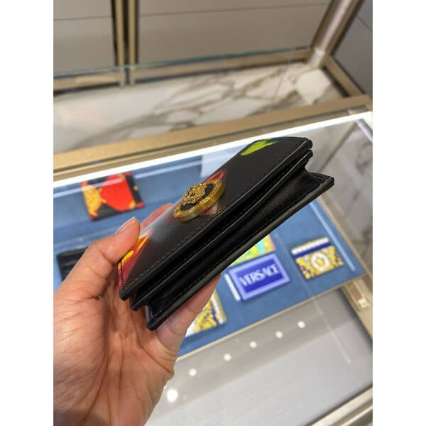 ヴェルサーチ 偽物 財布 VERSACE*Love Versace Print Bifold Wallet