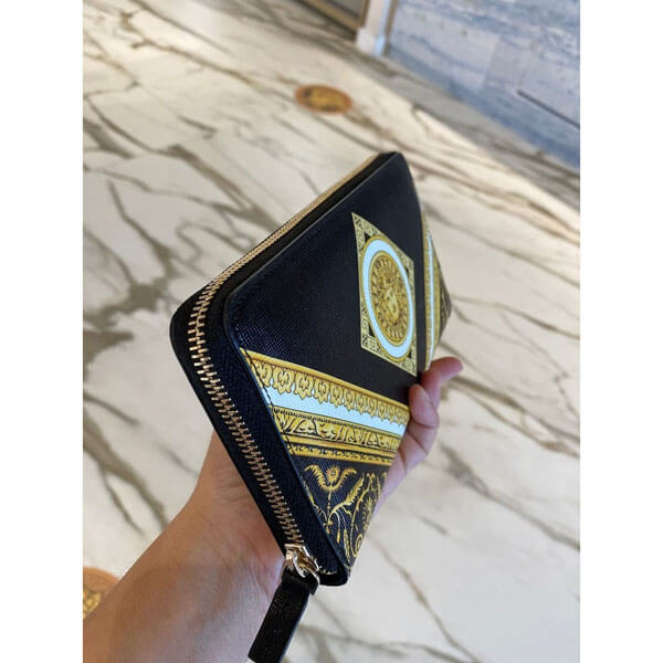 ヴェルサーチ 財布 コピー VERSACE*Medusa print leather wallet