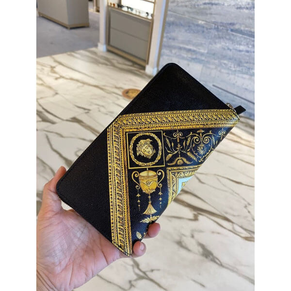 ヴェルサーチ 財布 コピー VERSACE*Medusa print leather wallet