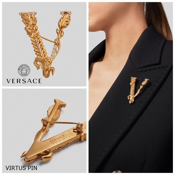 ヴェルサーチェ ブローチ コピー VERSACE ヴィルトゥス ピン