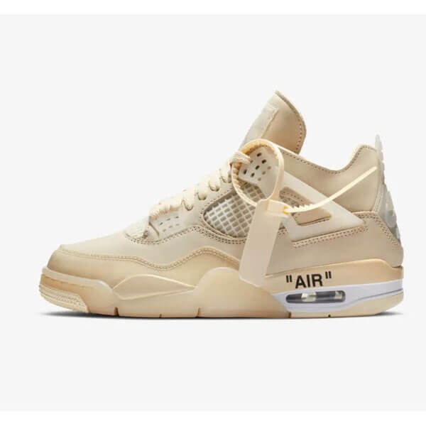 新作 AIR JORDAN 4 X off white 偽物 スニーカー ナイキ SAIL エアジョーダンⅣ