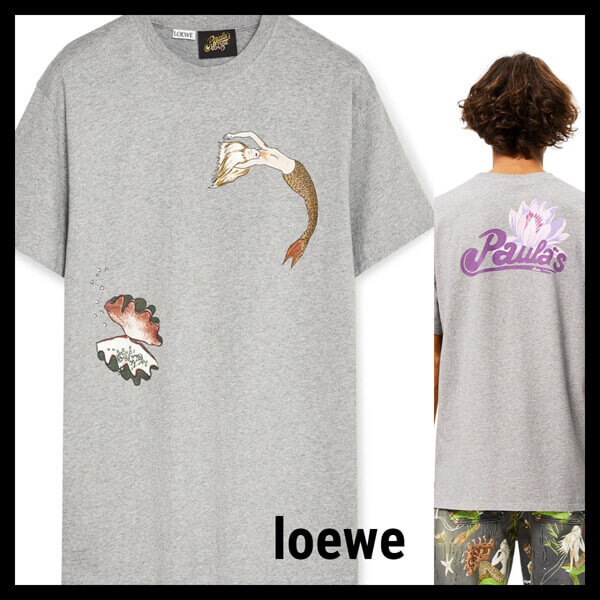 ロエベ コピー Tシャツ loewe Tシャツ マーメイド コットン