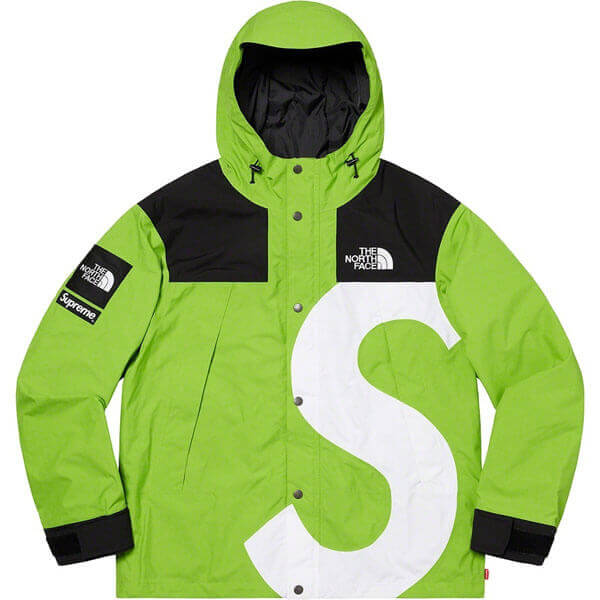 supreme north face 偽物 コラボ マウンテンジャケット ライム