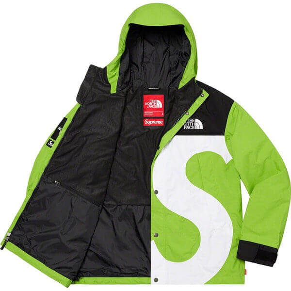 supreme north face 偽物 コラボ マウンテンジャケット ライム