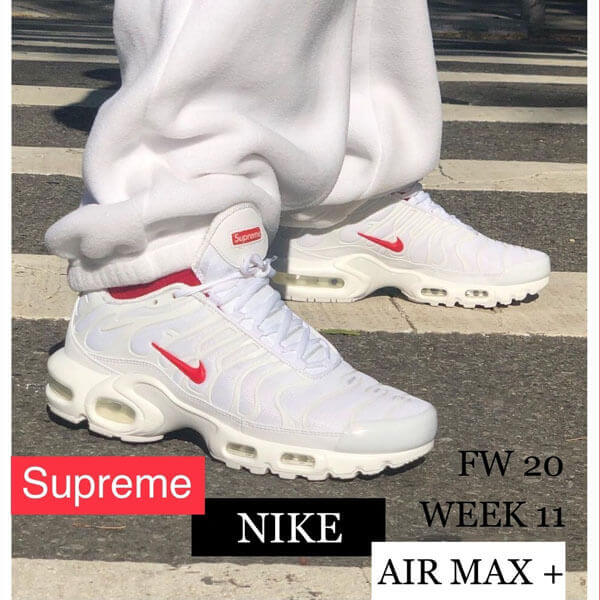 ナイキ Air Max Plus シュプリーム 偽物 シュプリーム ナイキ エアマックス プラス Box Logo WHITE