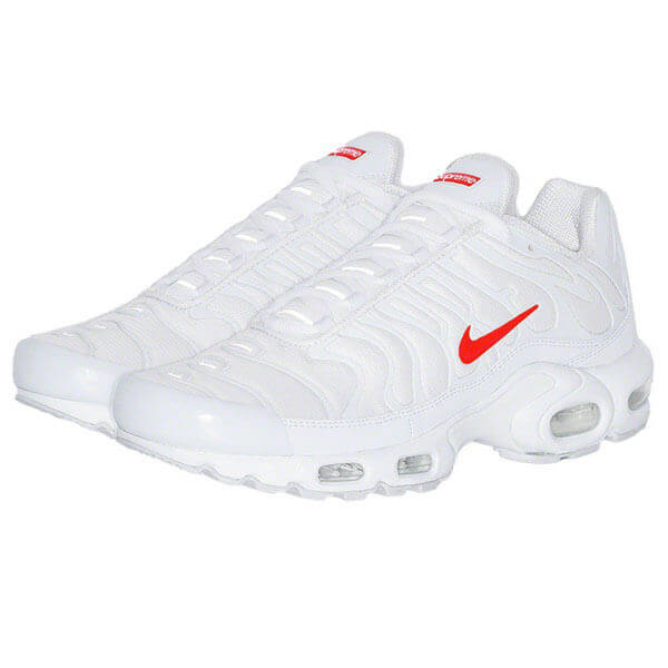 ナイキ Air Max Plus シュプリーム 偽物 シュプリーム ナイキ エアマックス プラス Box Logo WHITE