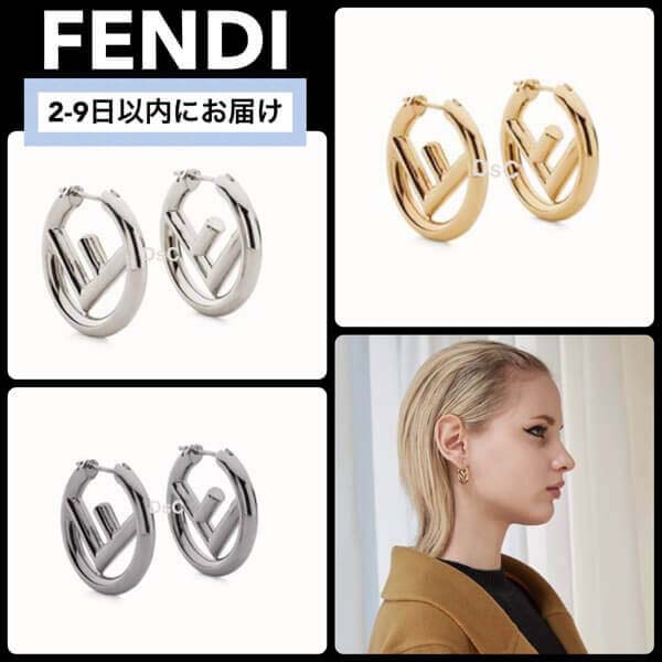 フェンディ ジュエリー 偽物 フェンディ★F is フェンディ ロゴ ピアス