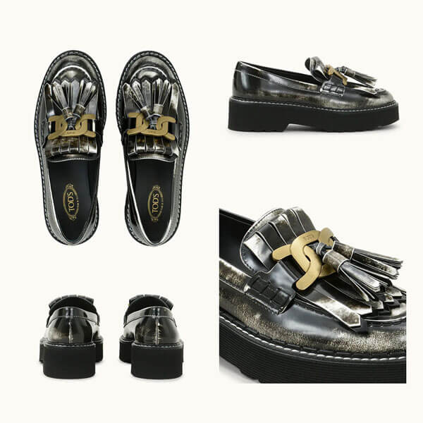 トッズ 靴 コピー TOD'S☆KATE LOAFERS IN LEATHER ケイトローファー☆送料込