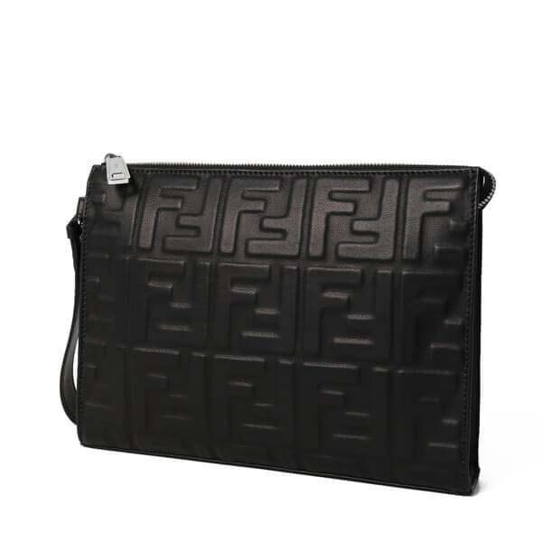 フェンディ バッグ コピー フェンディ  FF Embossed Clutch