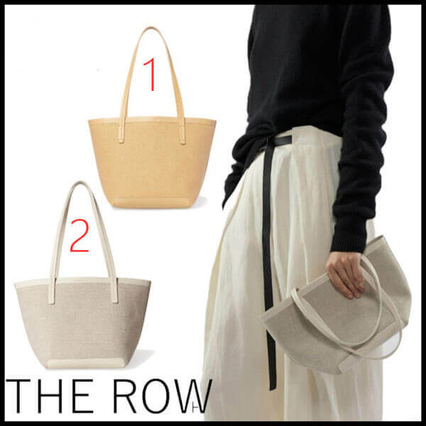 THE ROW バッグ コピー Mini Park Tote キャンパス レザー トート