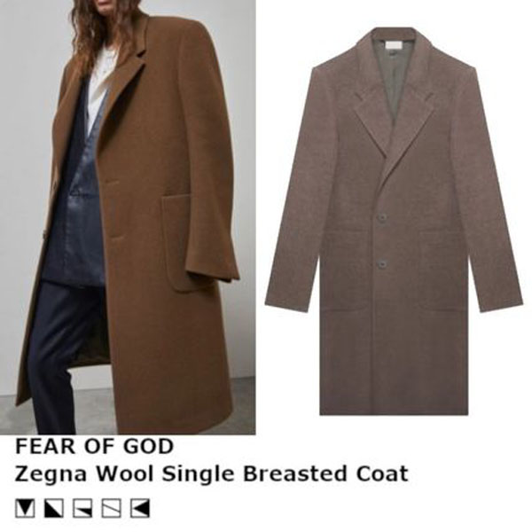 フィアオブゴッド 偽物【日本未入荷】FEAR OF GOD Zegna ウールシングルブレストコート