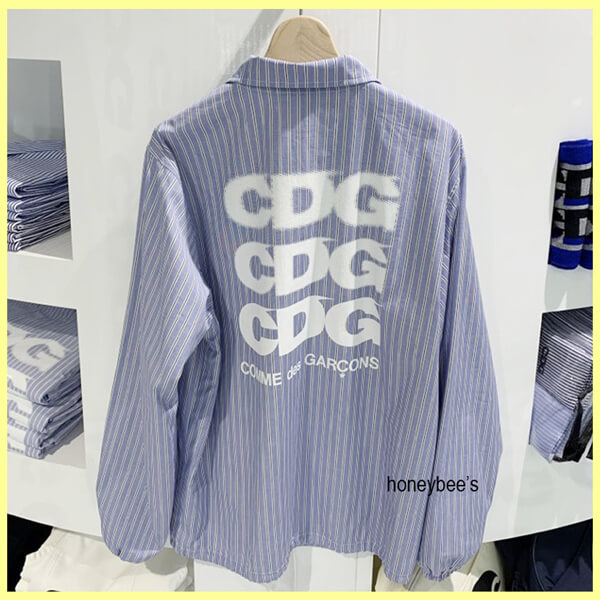 コムデギャルソン 偽物 CDG ストライプ コーチジャケット 2カラー COMME des GARCONS