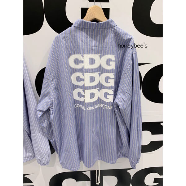 コムデギャルソン 偽物 CDG ストライプ コーチジャケット 2カラー COMME des GARCONS