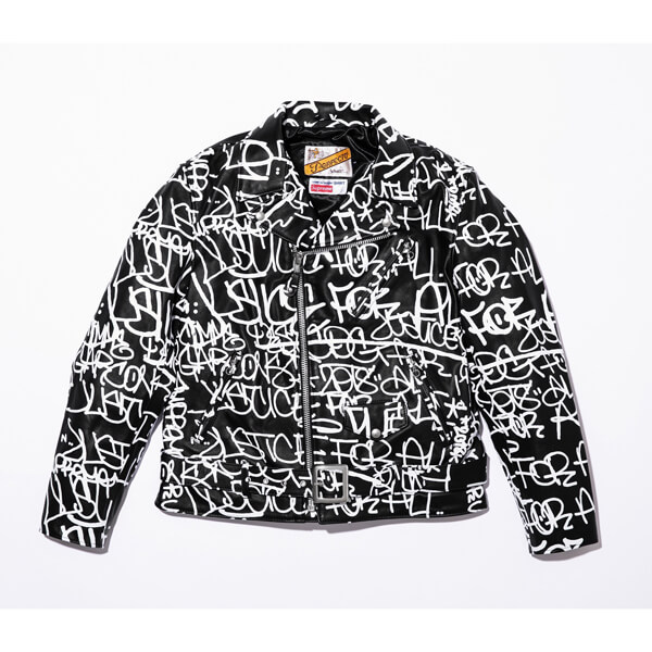 シュプリーム CDG シュプリーム コムデギャルソン 偽物 ジャケット Schott Painted Perfecto Leather Jacket