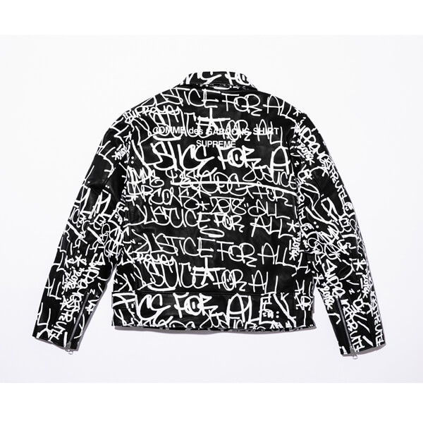 シュプリーム CDG シュプリーム コムデギャルソン 偽物 ジャケット Schott Painted Perfecto Leather Jacket