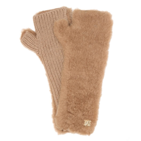 マックスマーラ グローブ 偽物 MAX MARA Manny fingerless gloves☆ロゴプラークが華やかさをプラス♪