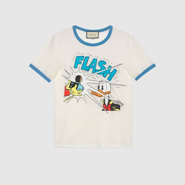 限定コラボ【グッチ×ディズニー 偽物】グッチ x DISNEY ドナルドダック Tシャツ