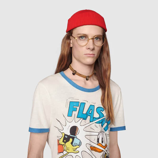 限定コラボ【グッチ×ディズニー 偽物】グッチ x DISNEY ドナルドダック Tシャツ