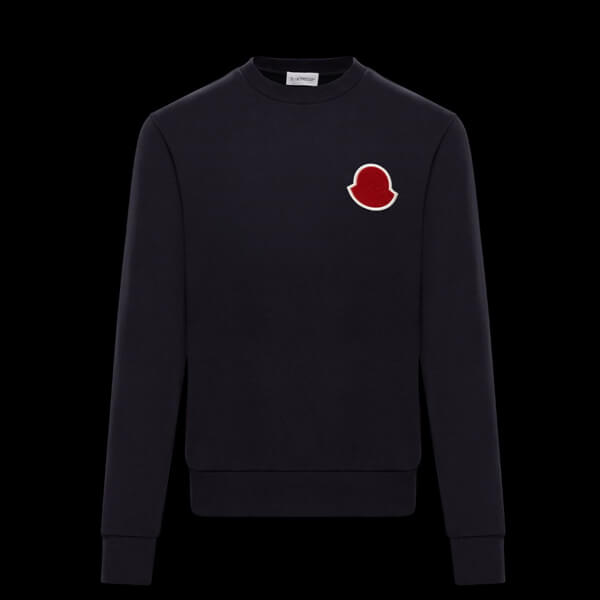 ◆MONCLER モンクレール 偽物◆胸ロゴ付き スウェットシャツ 8G708-00