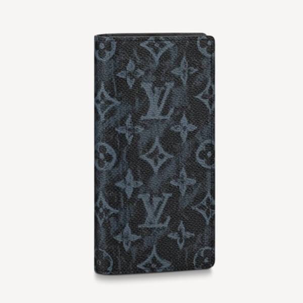 ルイ ヴィトン 財布 偽物 LV ポルトフォイユ・ブラザ NM 長財布☆ モノグラム Pastel Noir M80019