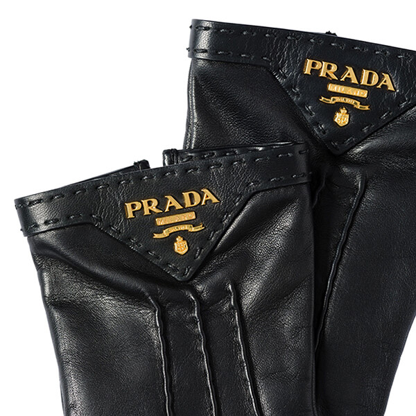 【PRADA】プラダ 手袋 コピー カシミア裏地*ナッパレザーショートグローブ1GG46C_038