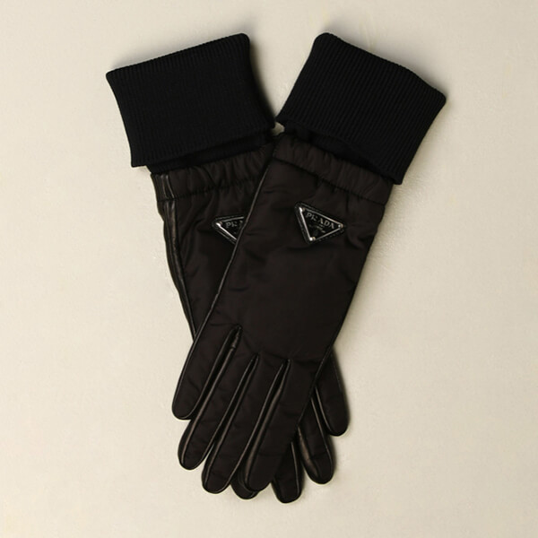 プラダ 手袋 コピー【PRADA 】Nylon and knit gloves* 1GG107