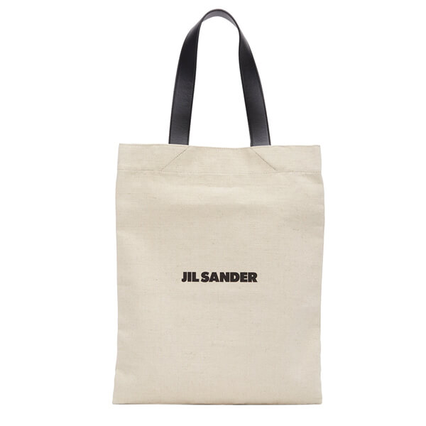 ★ジルサンダー バッグ 偽物【JIL SANDER】FLAT CANVAS TOTE BAG