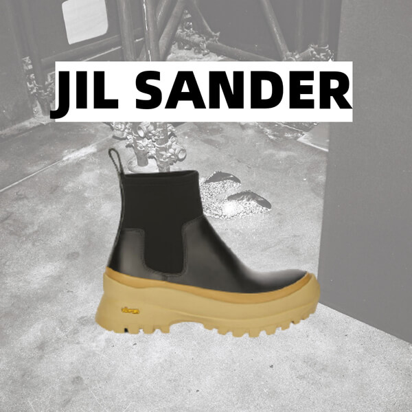 ☆ジルサンダー 革靴 コピー☆【JIL SANDER】レザーアンクルブーツ ブラック