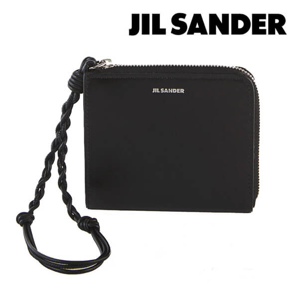 【ジルサンダー 財布 コピー】Jil Sander レザー コインカードケース ブラック