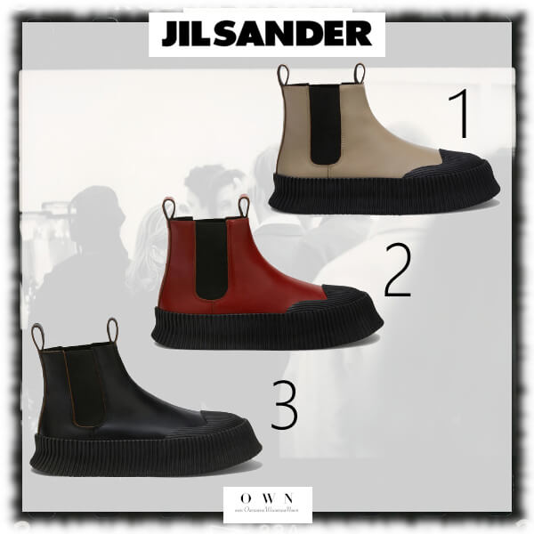 ジルサンダー 革靴 偽物【JIL SANDER】チェルシーブーツ(3色)