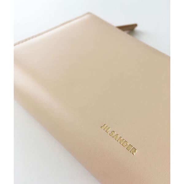 JIL SANDER【ジルサンダー 財布 偽物】LEATHER LONG WALLET 長財布 / rose