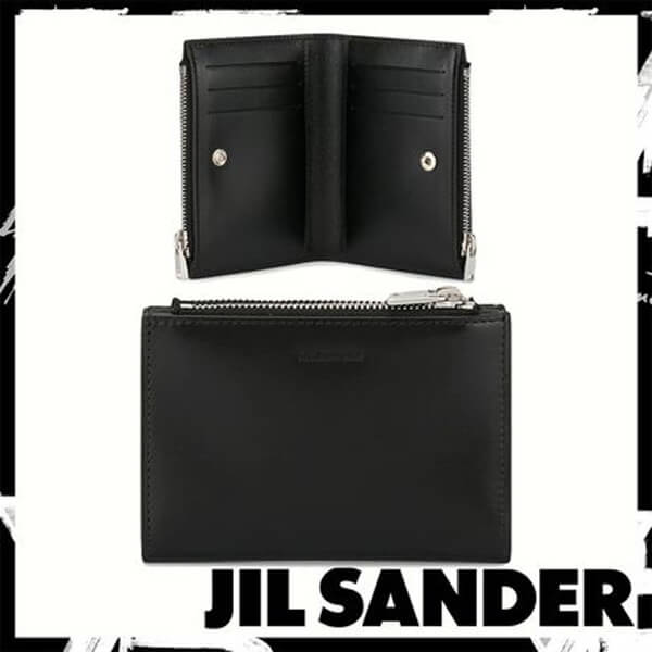 Jil Sander◆ジルサンダー 財布 偽物 レザー コインケース 型押しロゴ