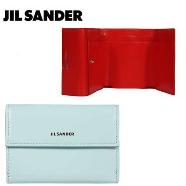 【ジル・サンダー 財布 偽物】Jil Sander レザー ミニウォレット 2色展開